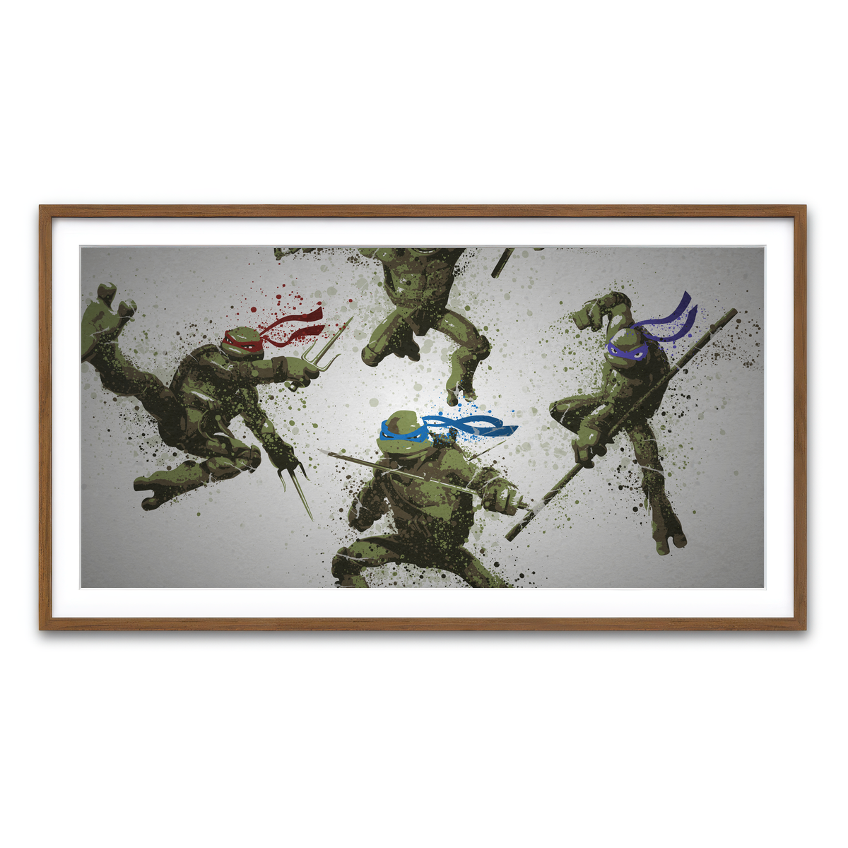 Framed Print 2x1 Walnut