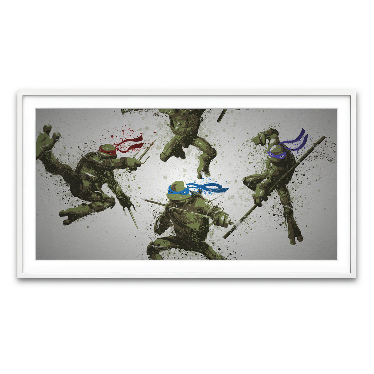 Framed Print 2x1 White