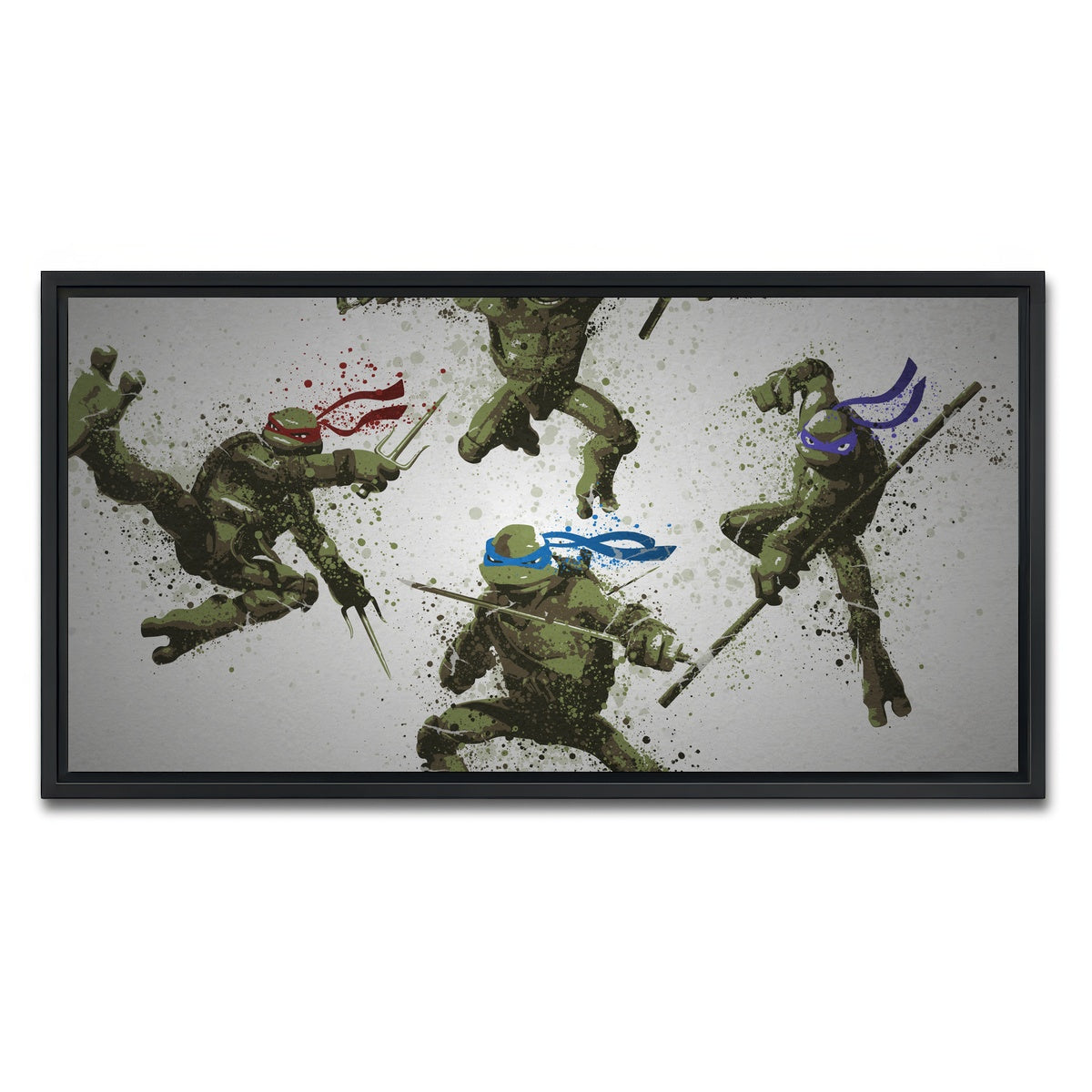 AUTO-MOCKUP WHITE | Heroes In a Half Shell | 1 Piece | Black Framed Canvas | group=2x1