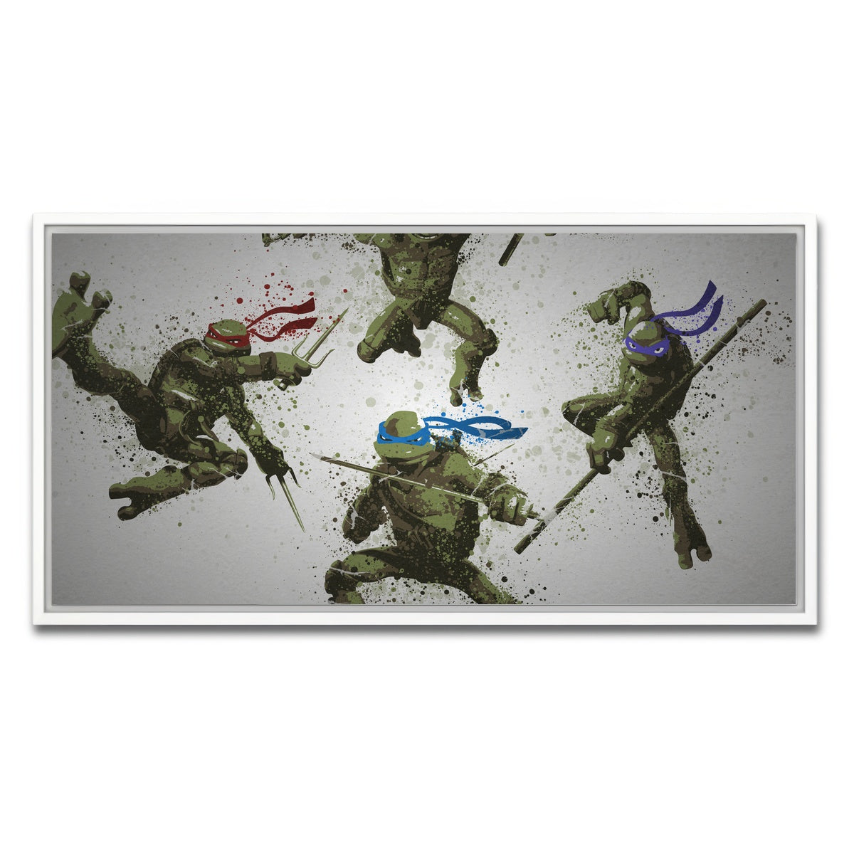 AUTO-MOCKUP WHITE | Heroes In a Half Shell | 1 Piece | White Framed Canvas | group=2x1