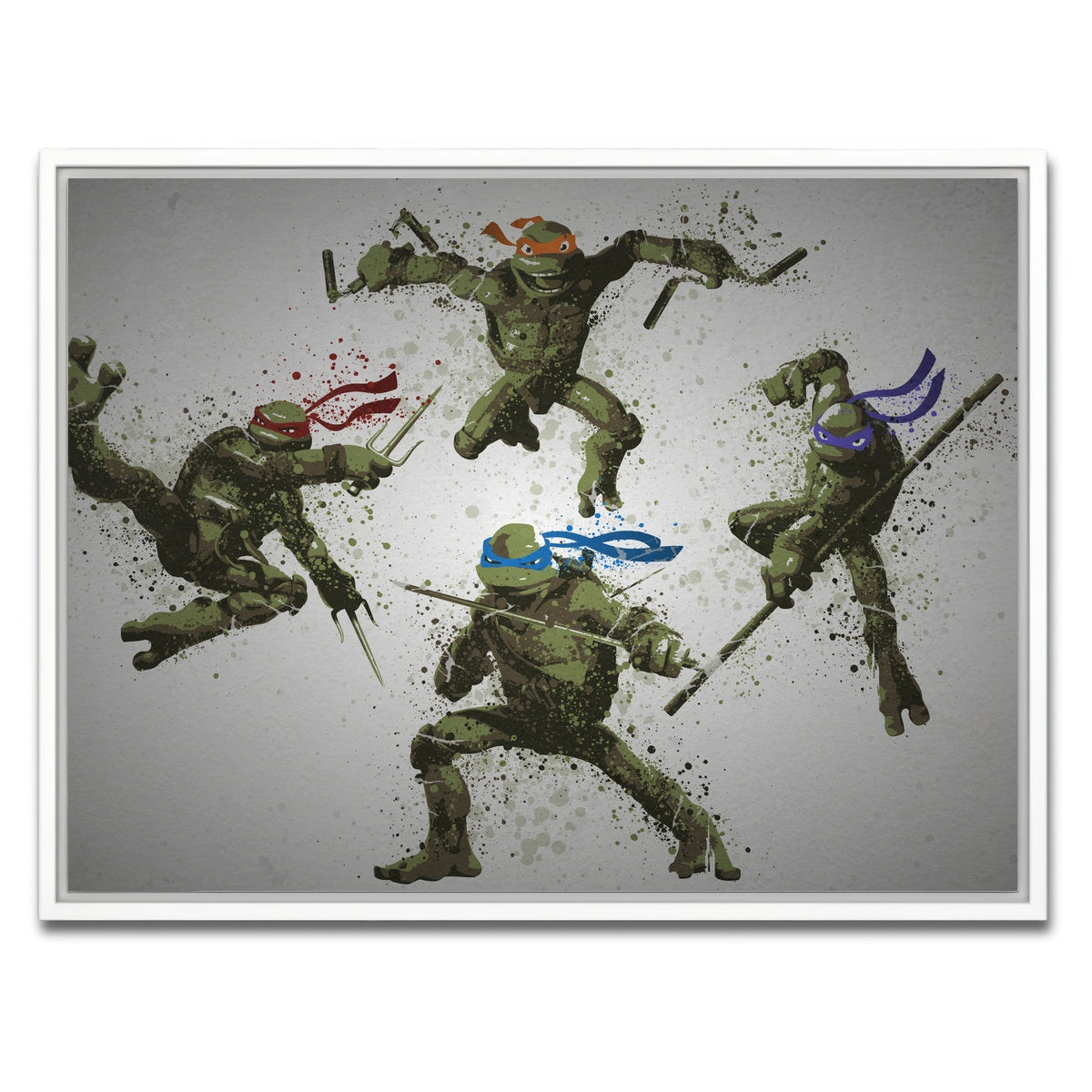 AUTO-MOCKUP WHITE | Heroes In a Half Shell | 1 Piece | White Framed Canvas | group=4x3