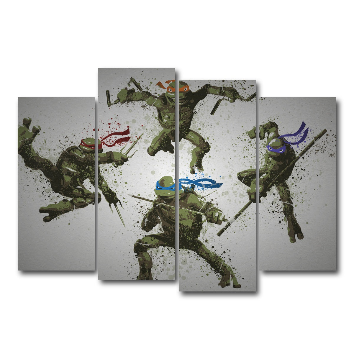 AUTO-MOCKUP WHITE | Heroes In a Half Shell | 4 Piece | Gallery Wrap Canvas | group=4_normal