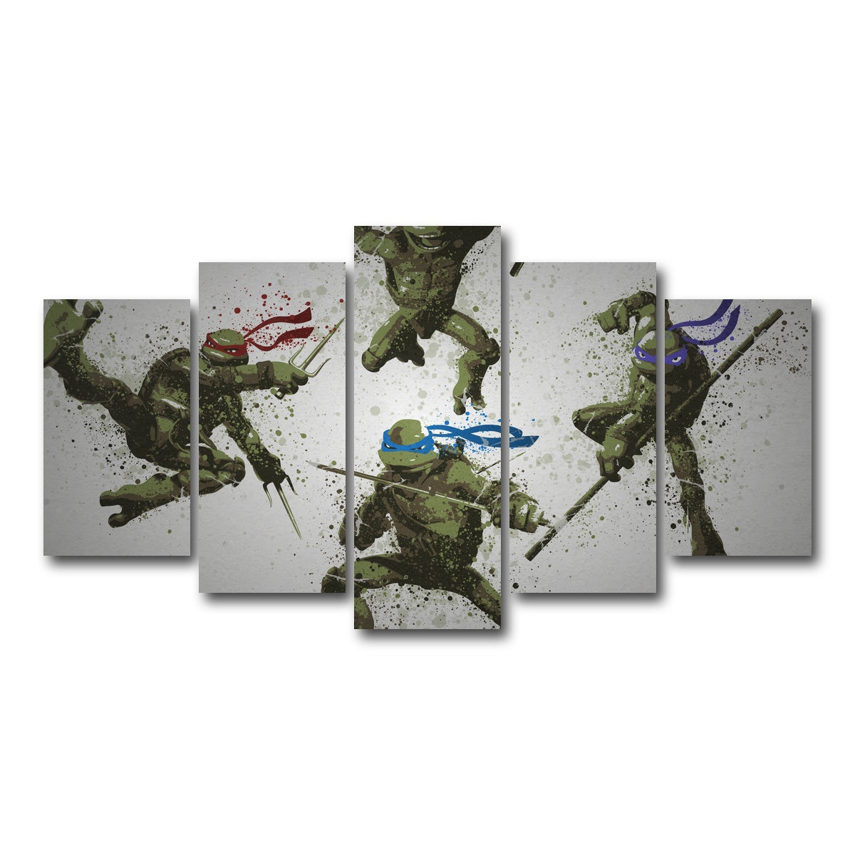 AUTO-MOCKUP WHITE | Heroes In a Half Shell | 5 Piece | Gallery Wrap Canvas | group=5_normal