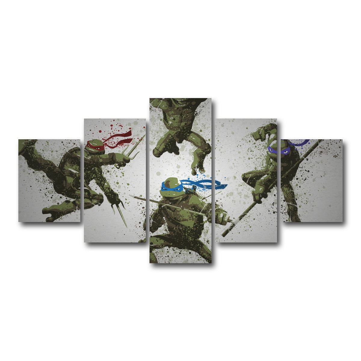 AUTO-MOCKUP WHITE | Heroes In a Half Shell | 5 Piece | Gallery Wrap Canvas | group=5_short