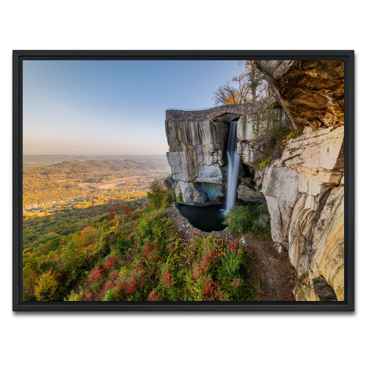 AUTO-MOCKUP WHITE | High Falls at Lookout Mountain | 1 Piece | Black Framed Canvas | group=4x3