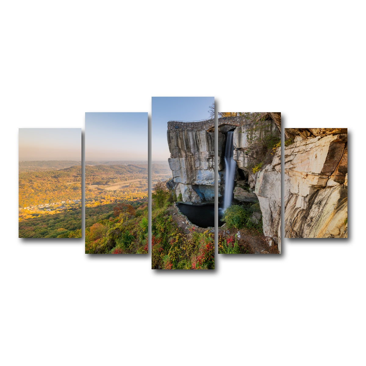 AUTO-MOCKUP WHITE | High Falls at Lookout Mountain | 5 Piece | Gallery Wrap Canvas | group=5_normal