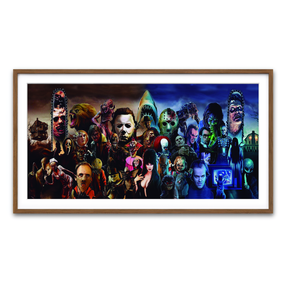 Framed Print 2x1 Walnut