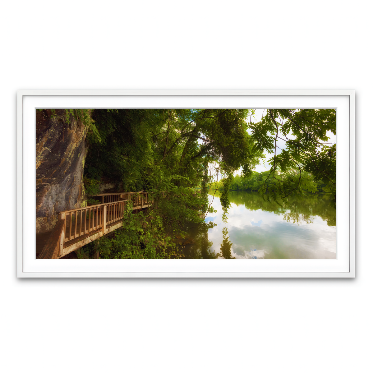Framed Print 2x1 White