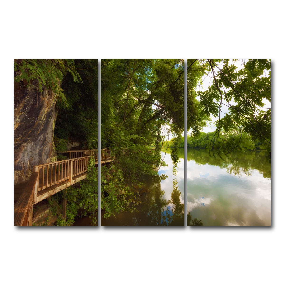 AUTO-MOCKUP WHITE | Ijam Nature Park Boardwalk | 3 Piece | Gallery Wrap Canvas | group=12x24
