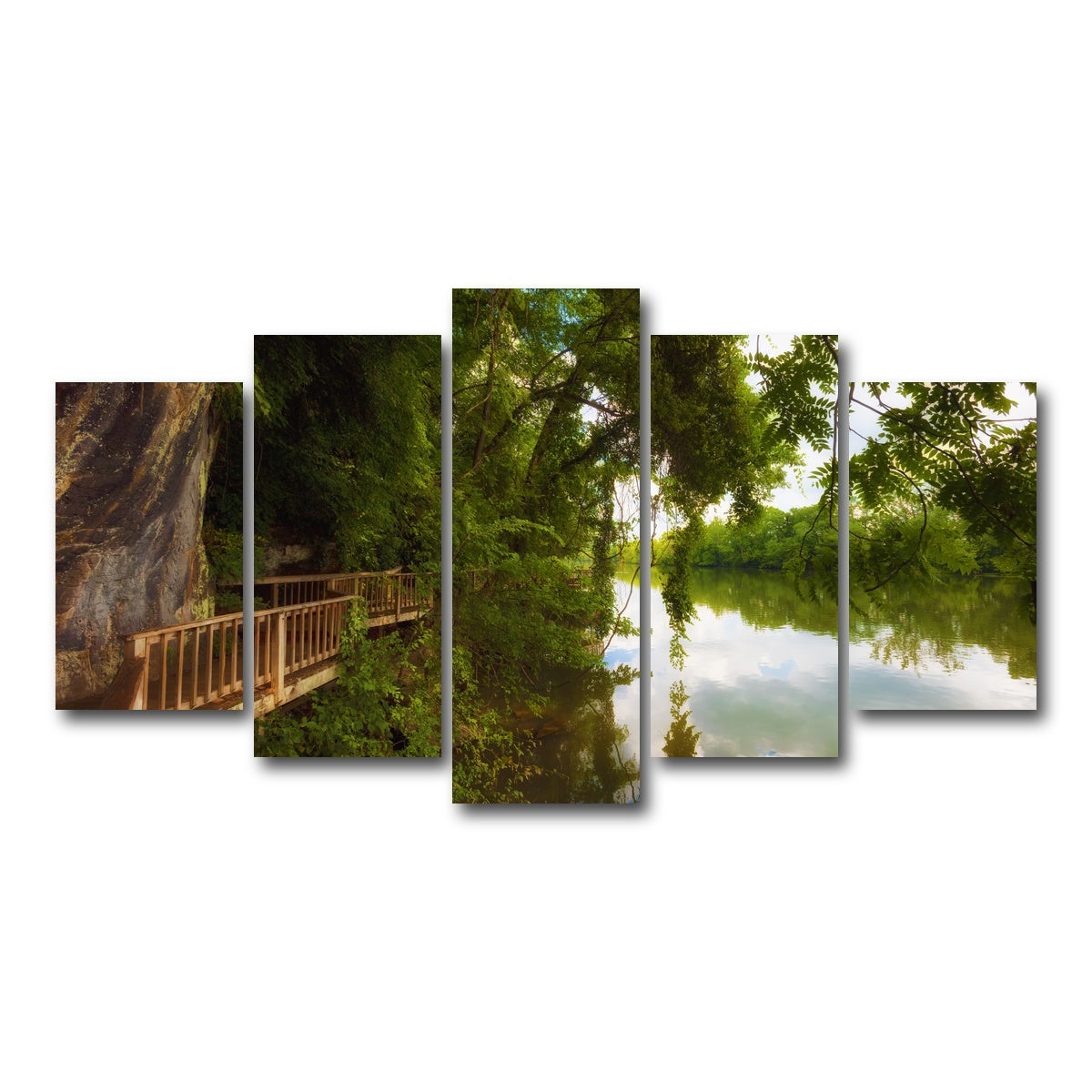 AUTO-MOCKUP WHITE | Ijam Nature Park Boardwalk | 5 Piece | Gallery Wrap Canvas | group=5_normal