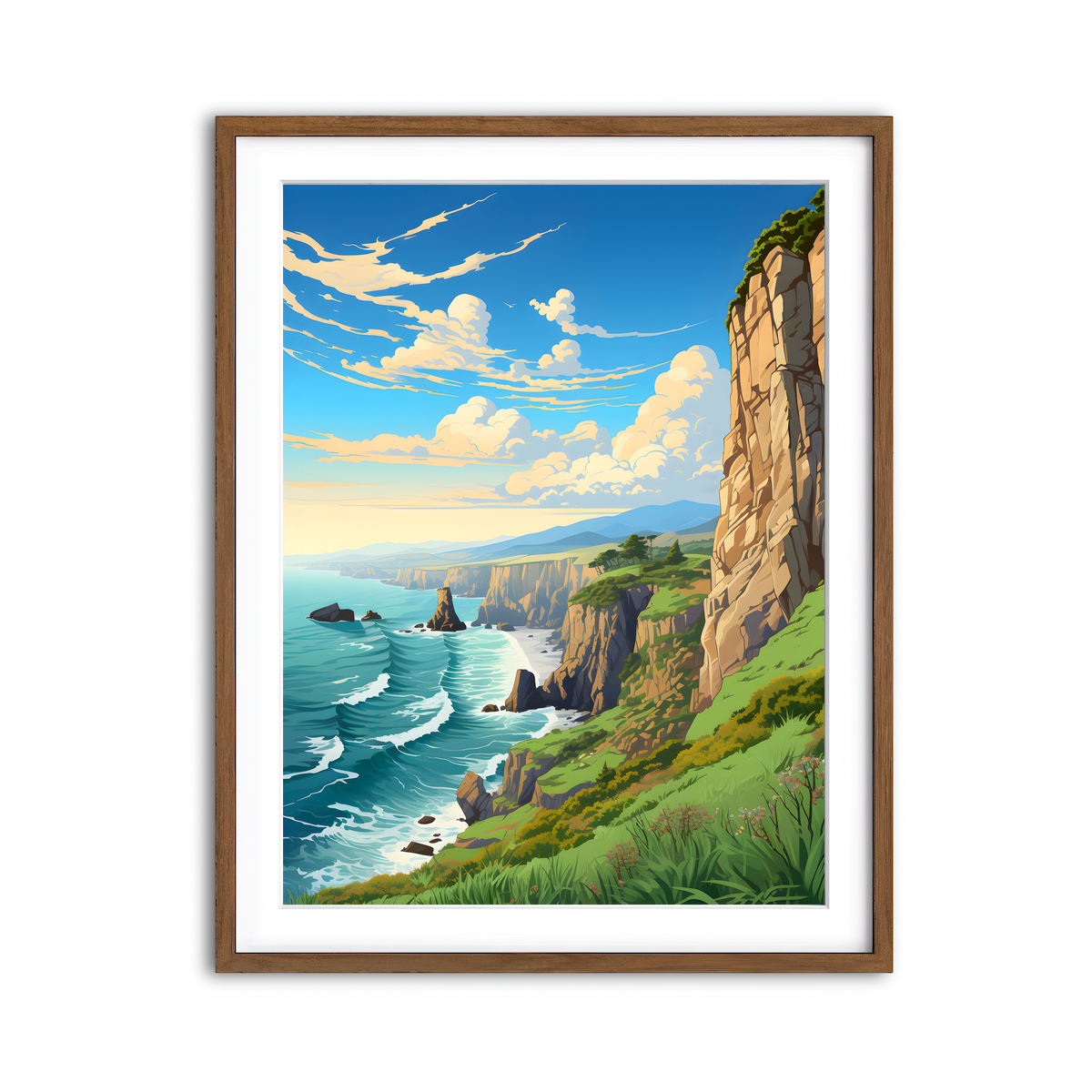 Framed Print 3x4 Walnut