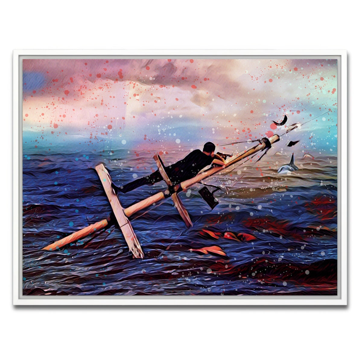 AUTO-MOCKUP WHITE | Jaws | 1 Piece | White Framed Canvas | group=4x3