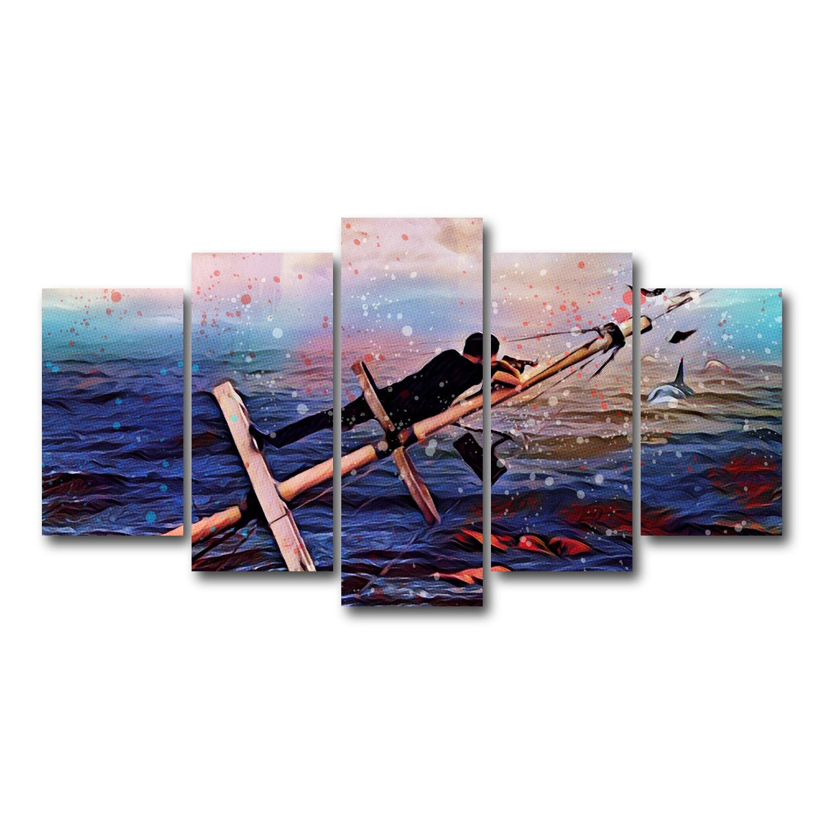 AUTO-MOCKUP WHITE | Jaws | 5 Piece | Gallery Wrap Canvas | group=5_normal