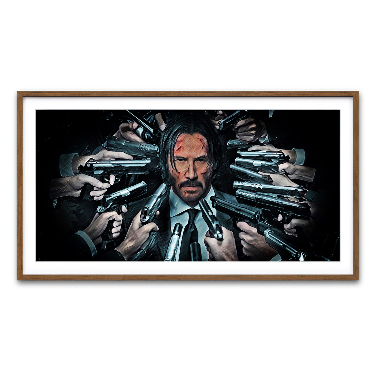 Framed Print 2x1 Walnut