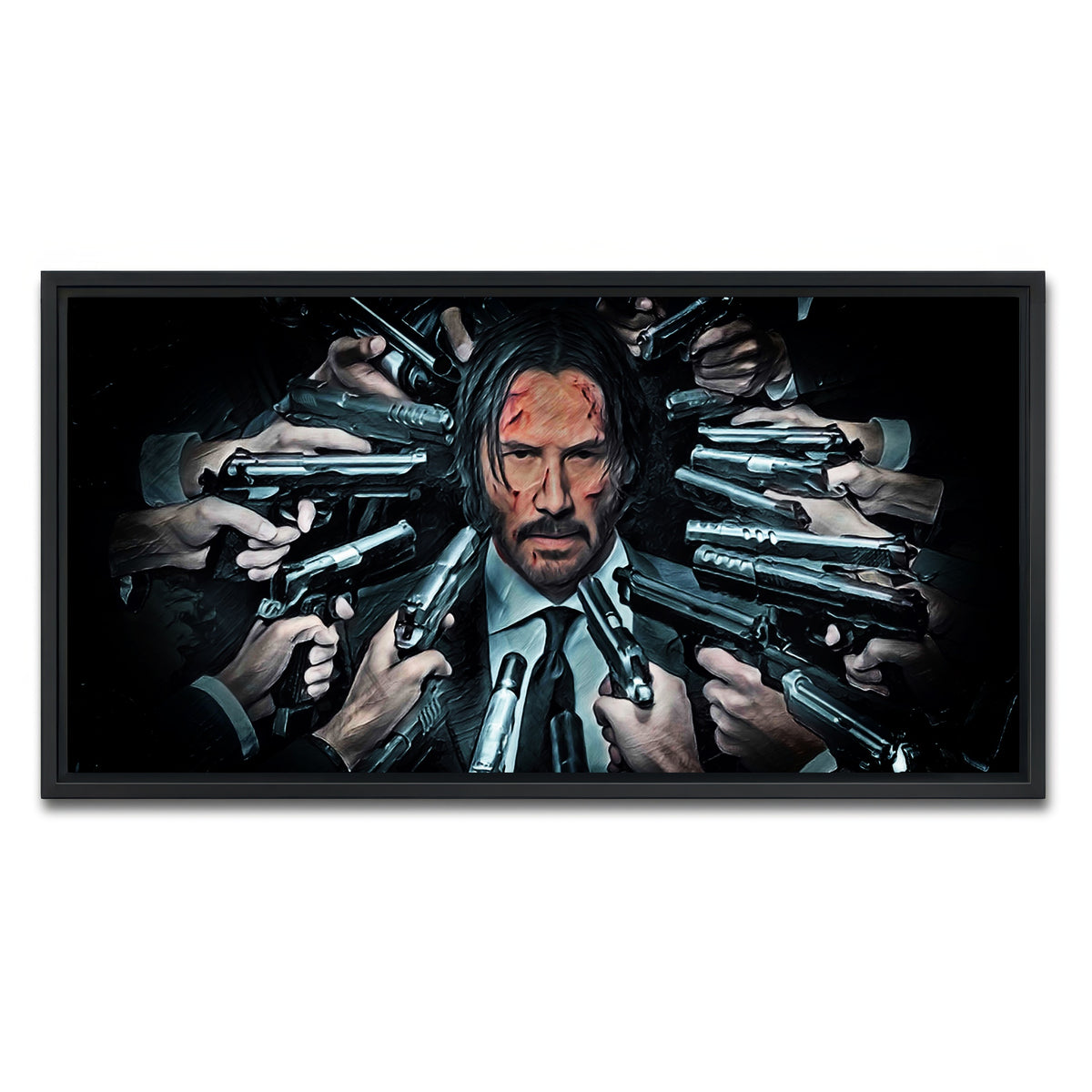 AUTO-MOCKUP WHITE | John Wick | 1 Piece | Black Frame | group=2x1