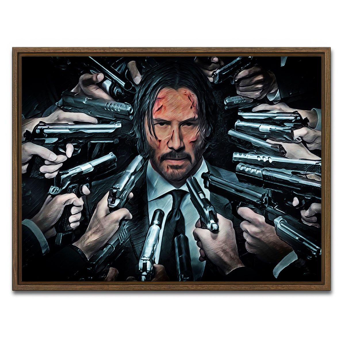 AUTO-MOCKUP WHITE | John Wick | 1 Piece | Walnut Frame | group=4x3