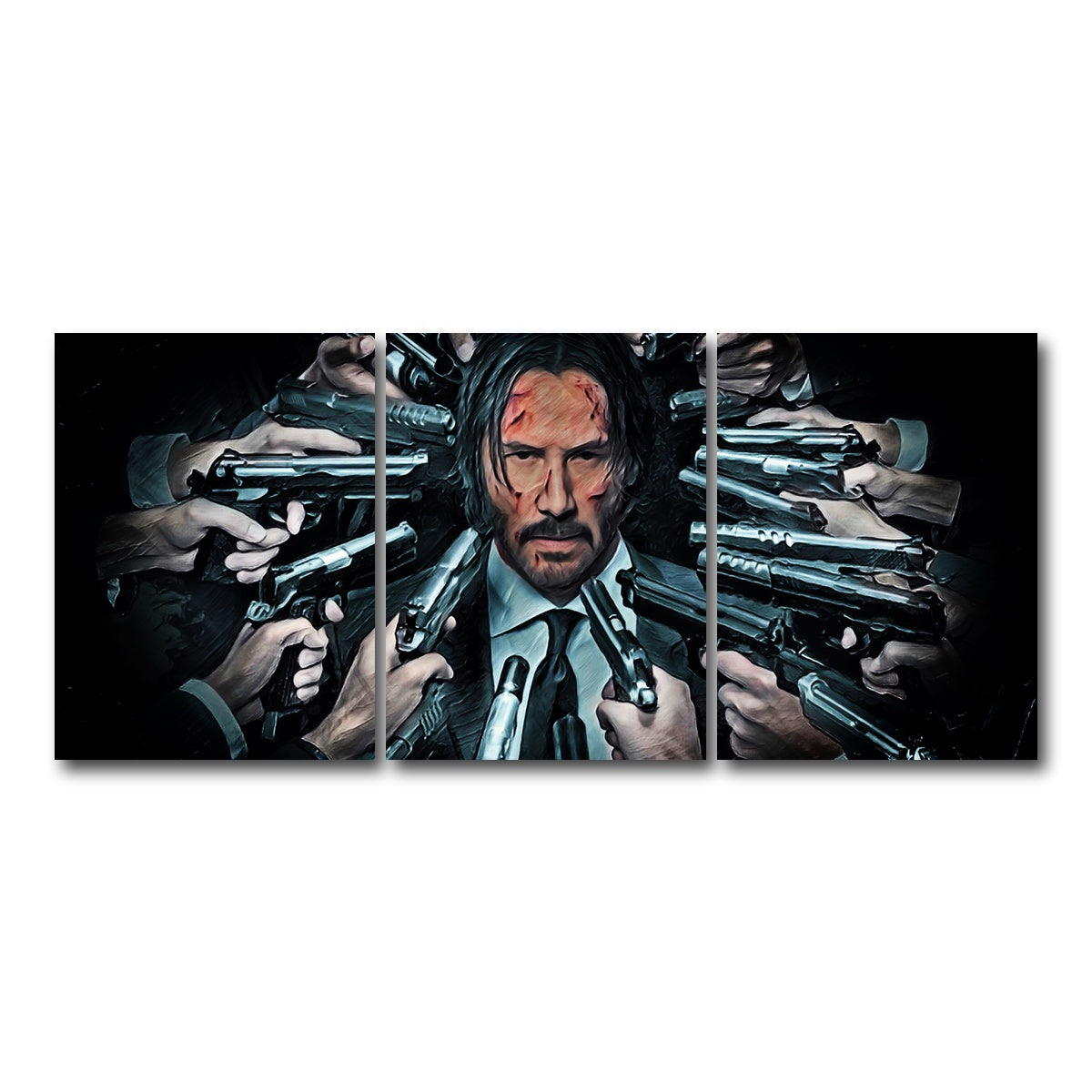 AUTO-MOCKUP WHITE | John Wick | 3 Piece | Gallery Wrapped | group=18x24