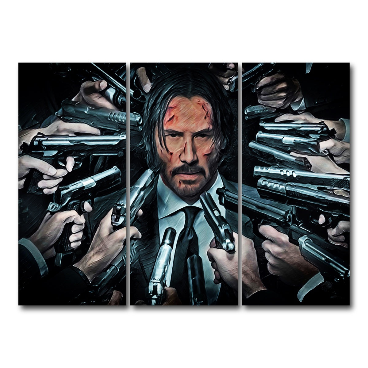 AUTO-MOCKUP WHITE | John Wick | 3 Piece | Gallery Wrapped | group=8x18