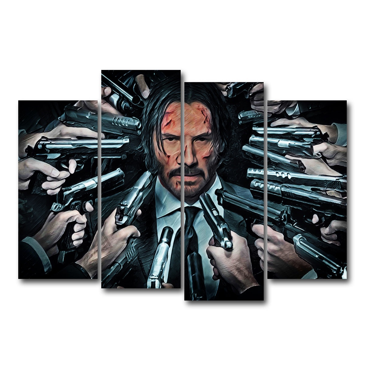 AUTO-MOCKUP WHITE | John Wick | 4 Piece | Gallery Wrapped | group=4_normal