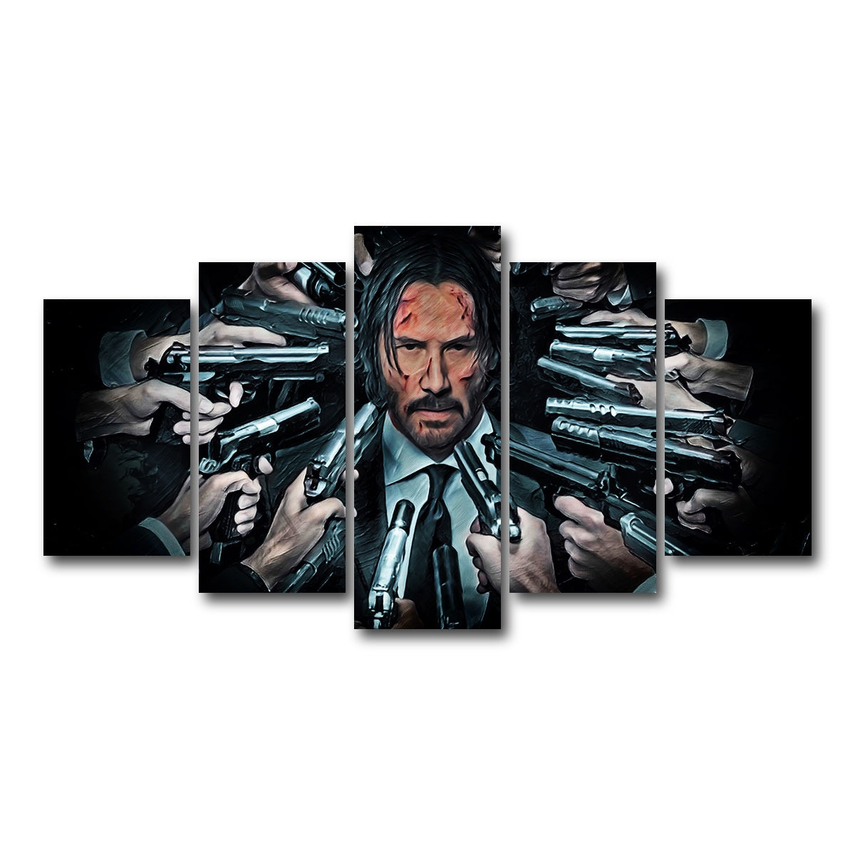 AUTO-MOCKUP WHITE | John Wick | 5 Piece | Gallery Wrapped | group=5_normal