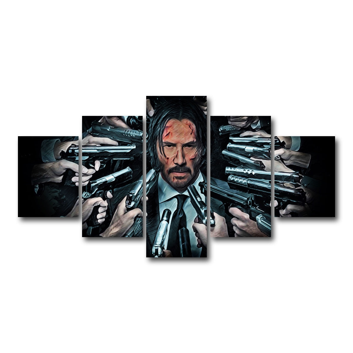 AUTO-MOCKUP WHITE | John Wick | 5 Piece | Gallery Wrapped | group=5_short