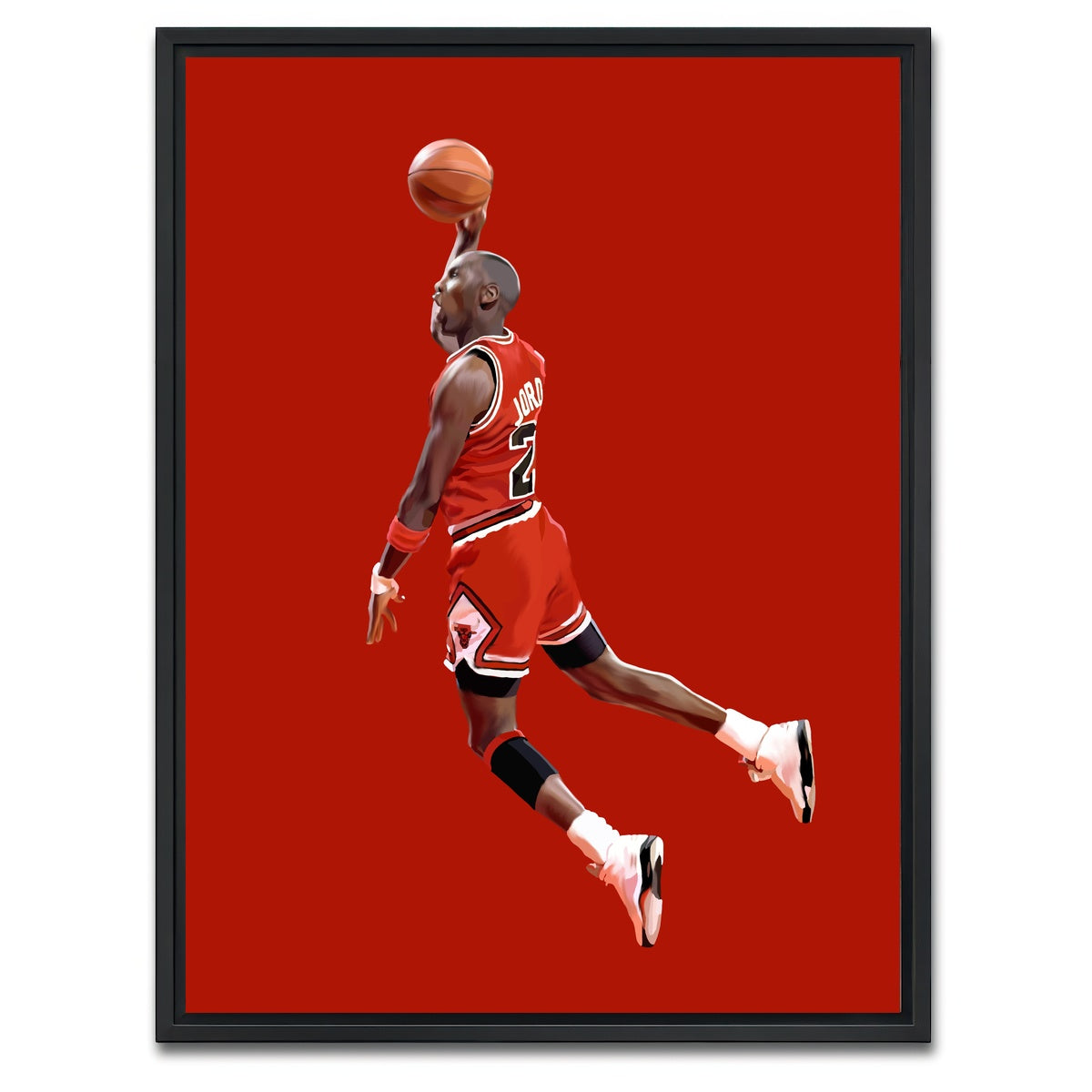 AUTO-MOCKUP WHITE | Jumping Michael | 1 Piece | Black Framed Canvas | group=3x4