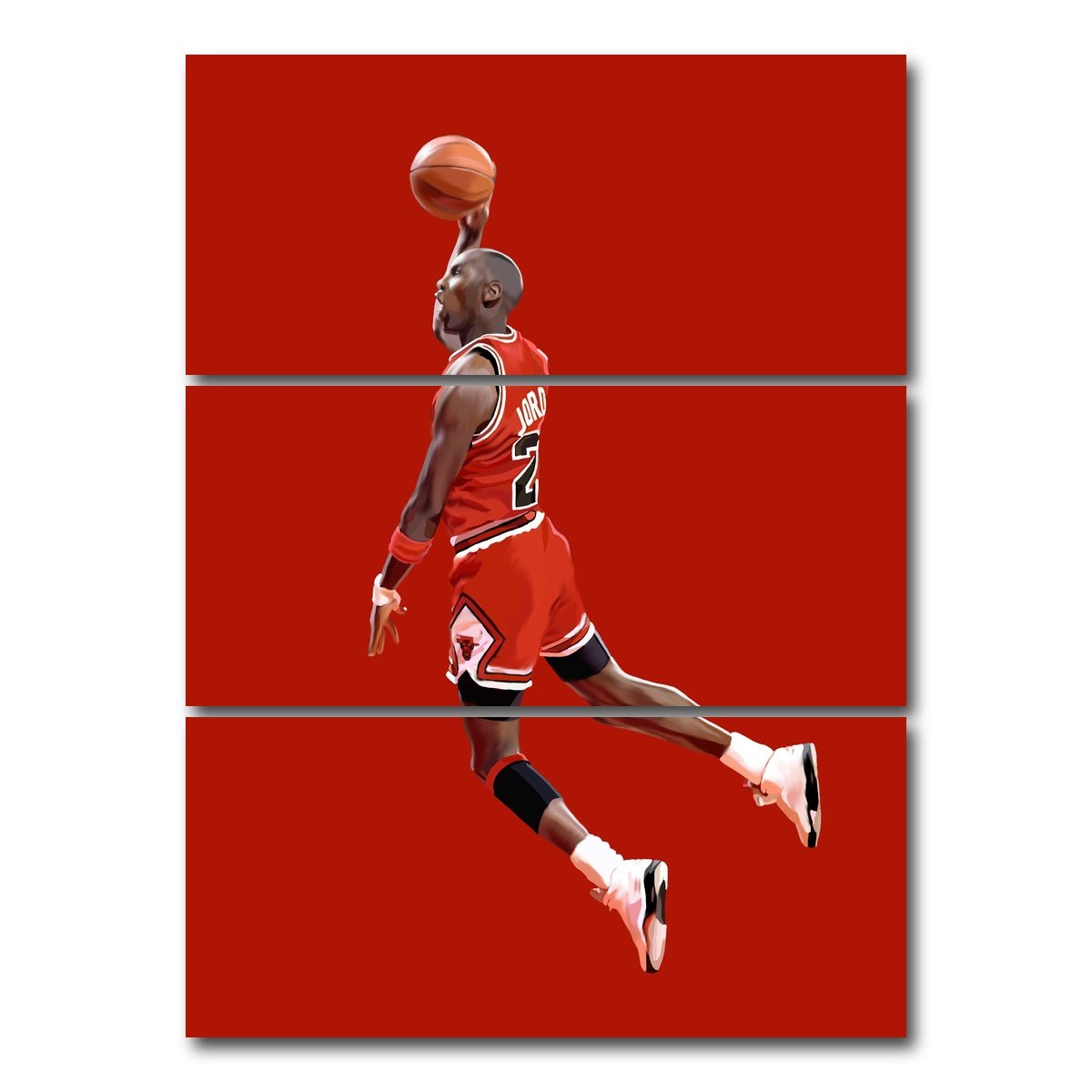 AUTO-MOCKUP WHITE | Jumping Michael | 3 Piece | Gallery Wrap Canvas | group=8x18_stacked