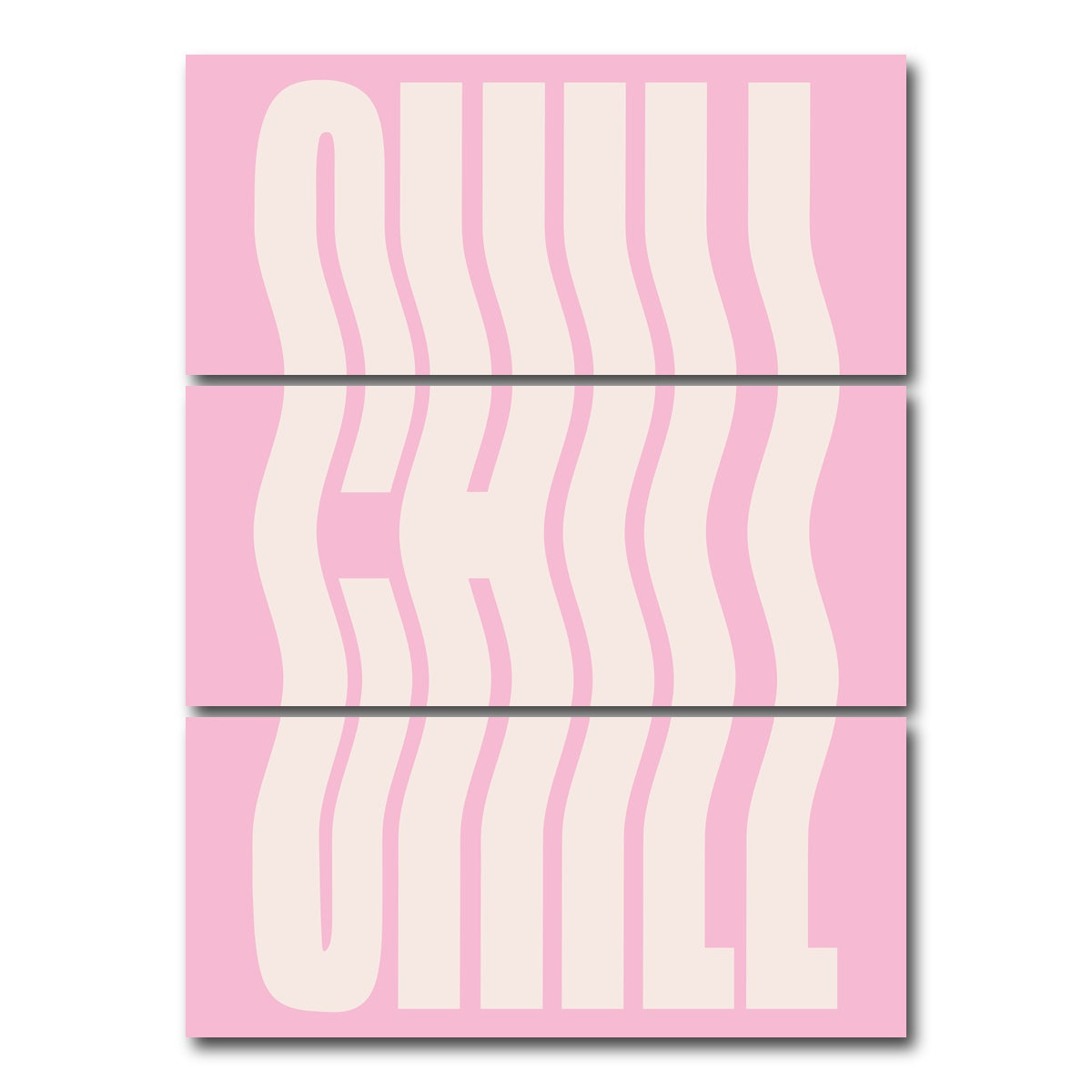 AUTO-MOCKUP WHITE | Just Chill | 3 Piece | Gallery Wrap Canvas | group=8x18_stacked