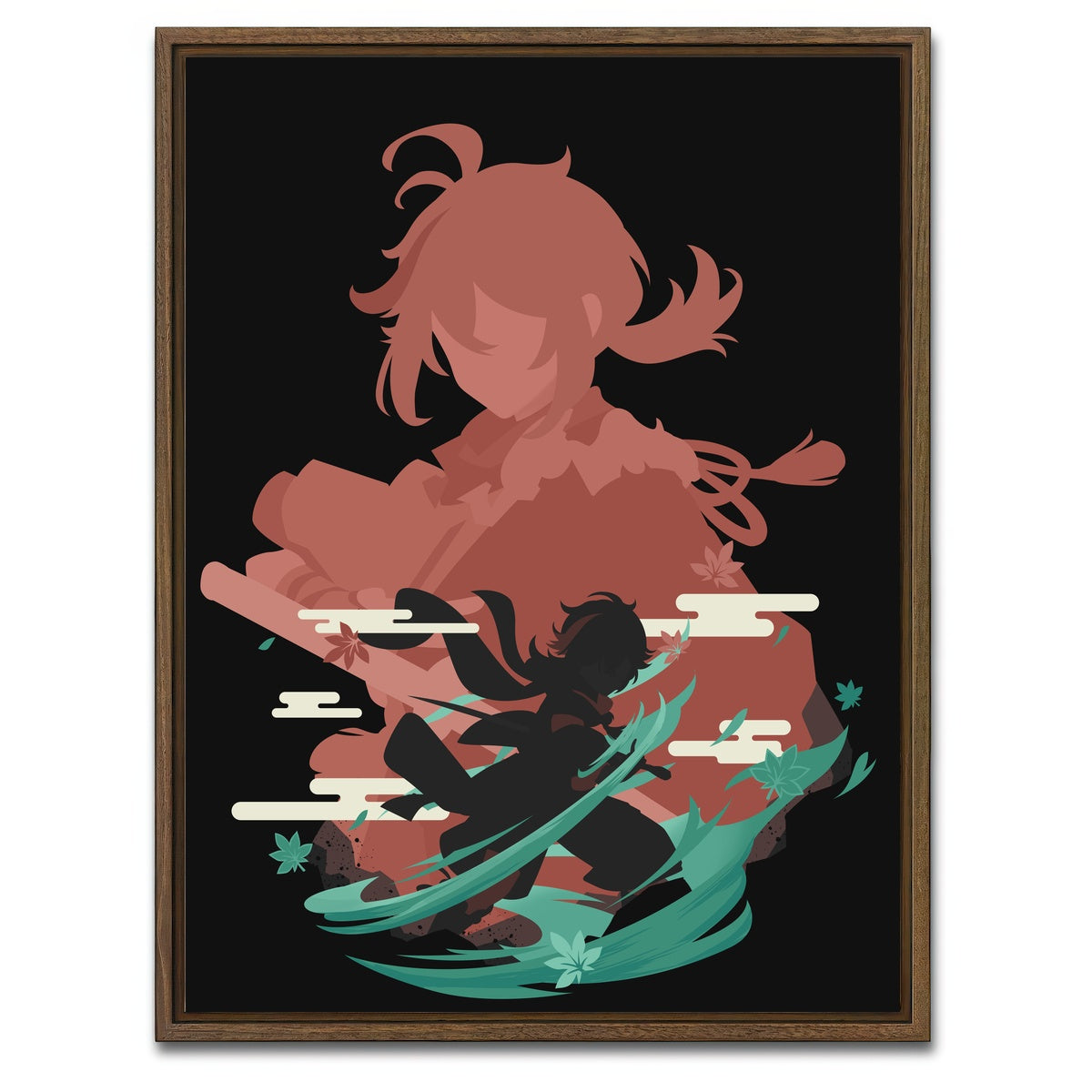 AUTO-MOCKUP WHITE | Kazuha | 1 Piece | Walnut Framed Canvas | group=3x4