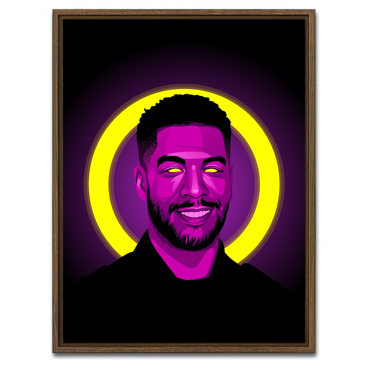 AUTO-MOCKUP WHITE | Kid Cudi | 1 Piece | Walnut Framed Canvas | group=3x4