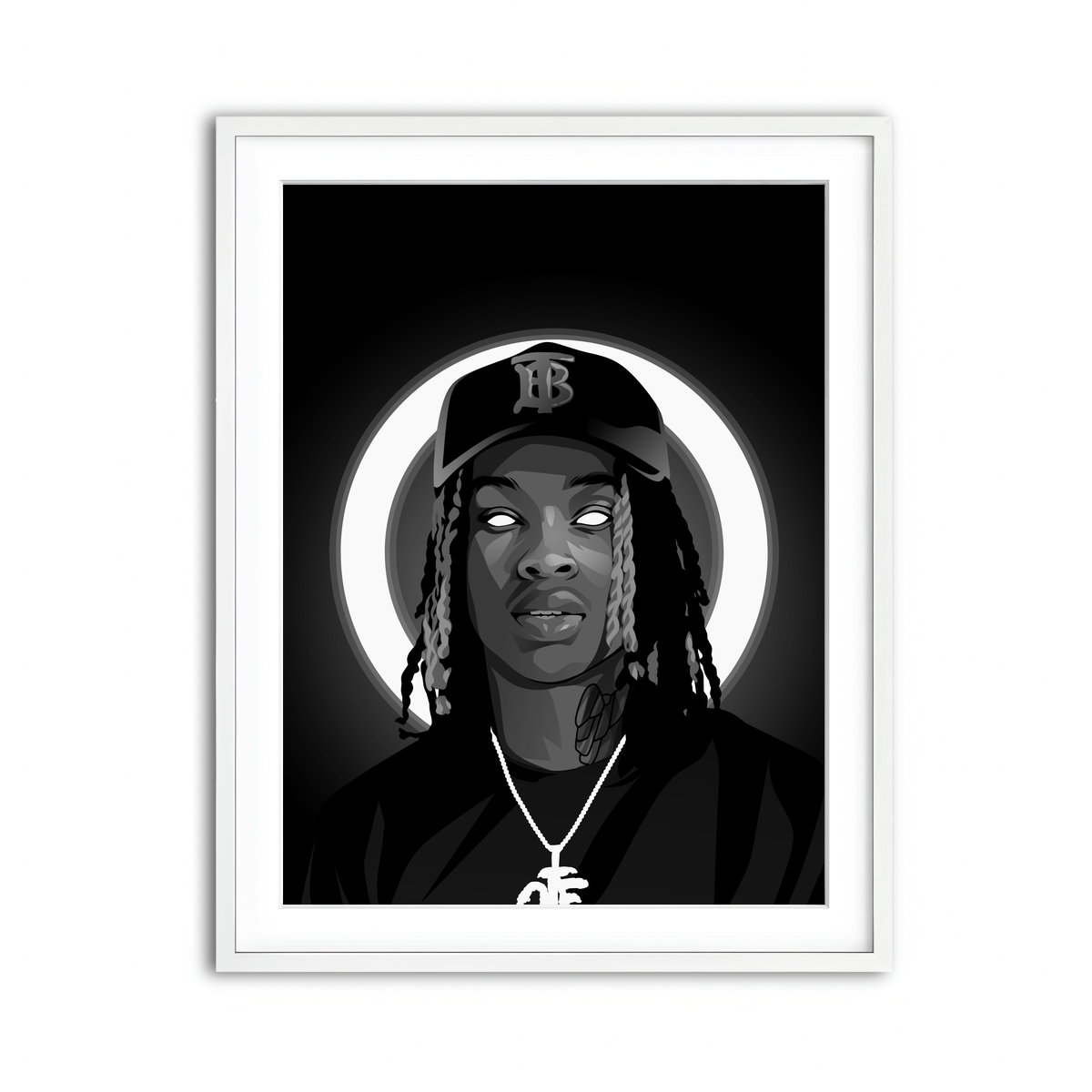 Framed Print 3x4 White