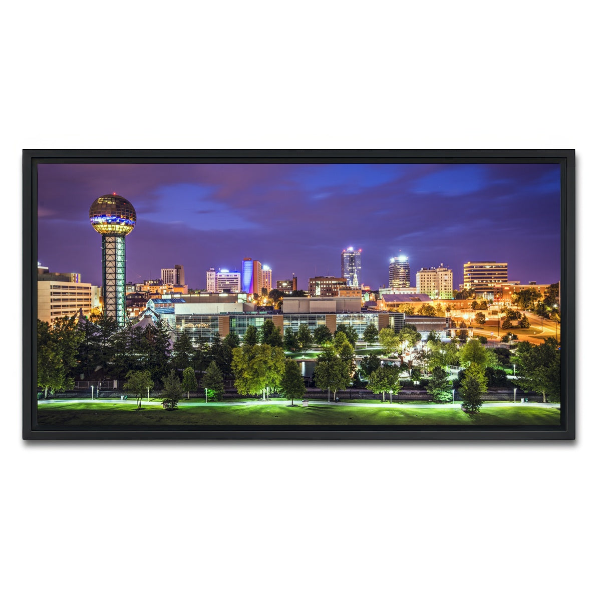 AUTO-MOCKUP WHITE | Knoxville Downtown | 1 Piece | Black Framed Canvas | group=2x1