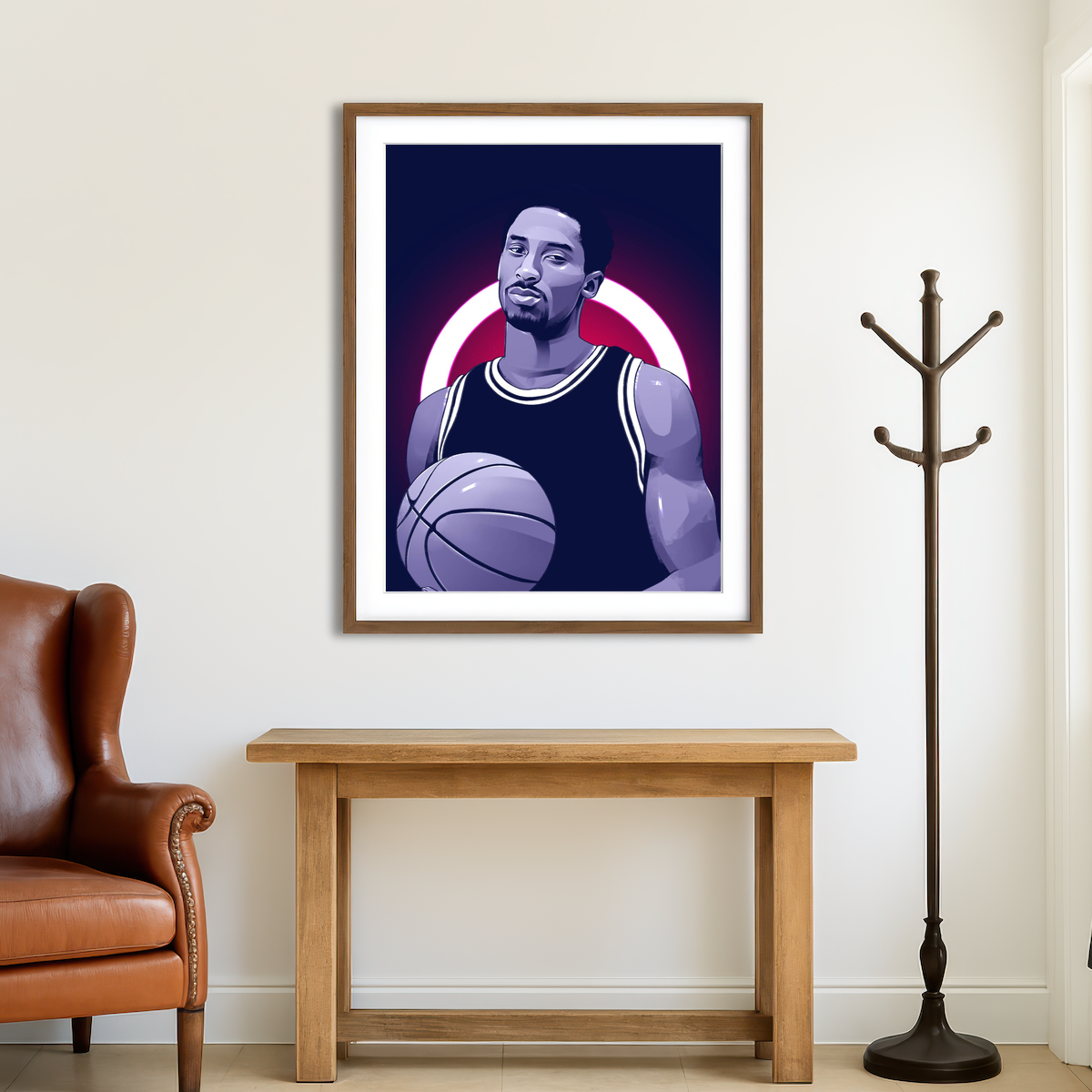 AUTO-MOCKUP ROOM | Kobe Bryant Blue Wall Art