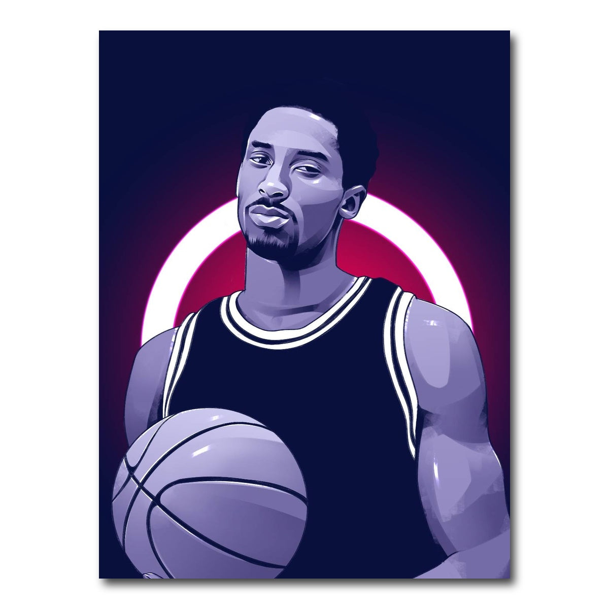 AUTO-MOCKUP WHITE | Kobe Bryant Blue | 1 Piece | Gallery Wrap Canvas | group=3x4