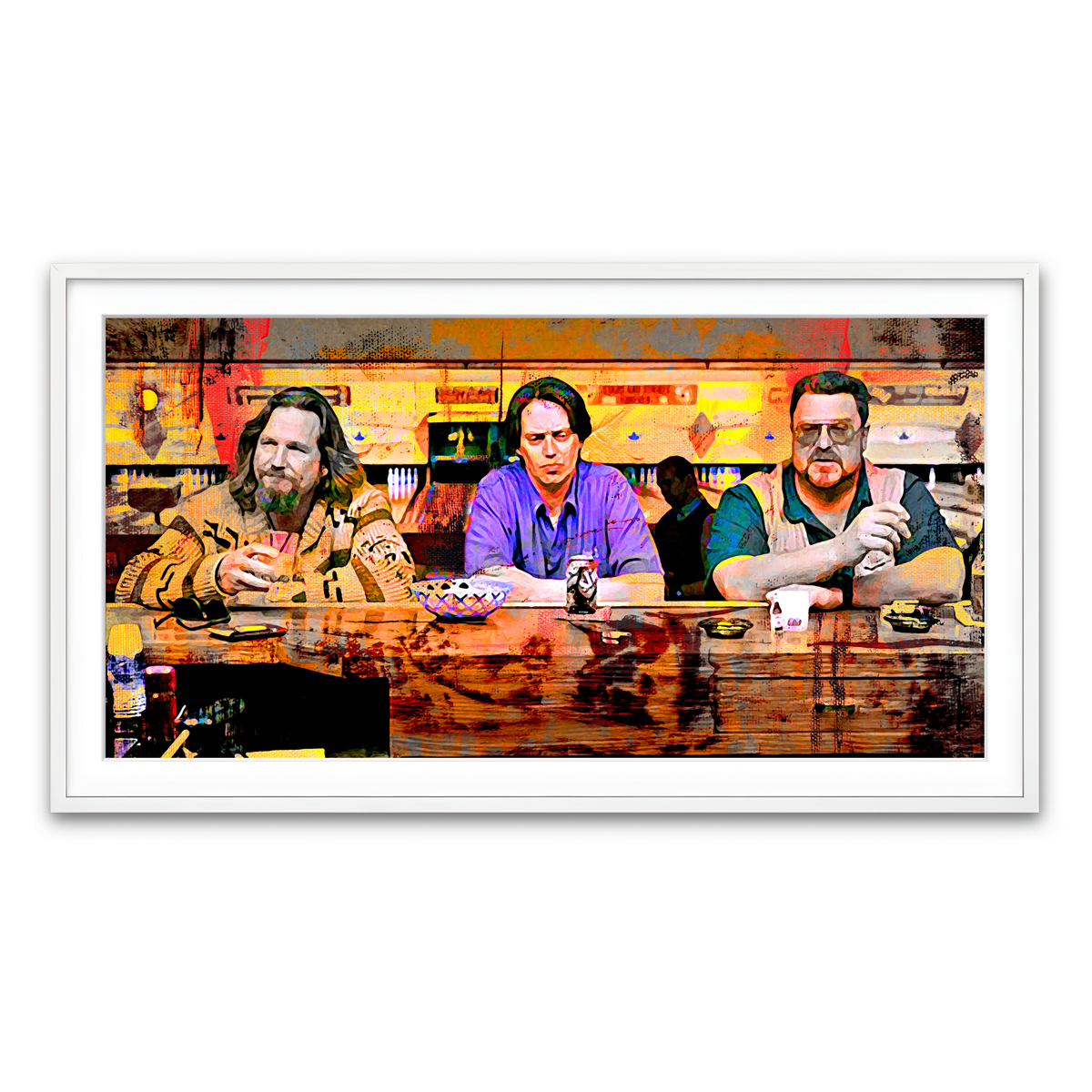 Framed Print 2x1 White