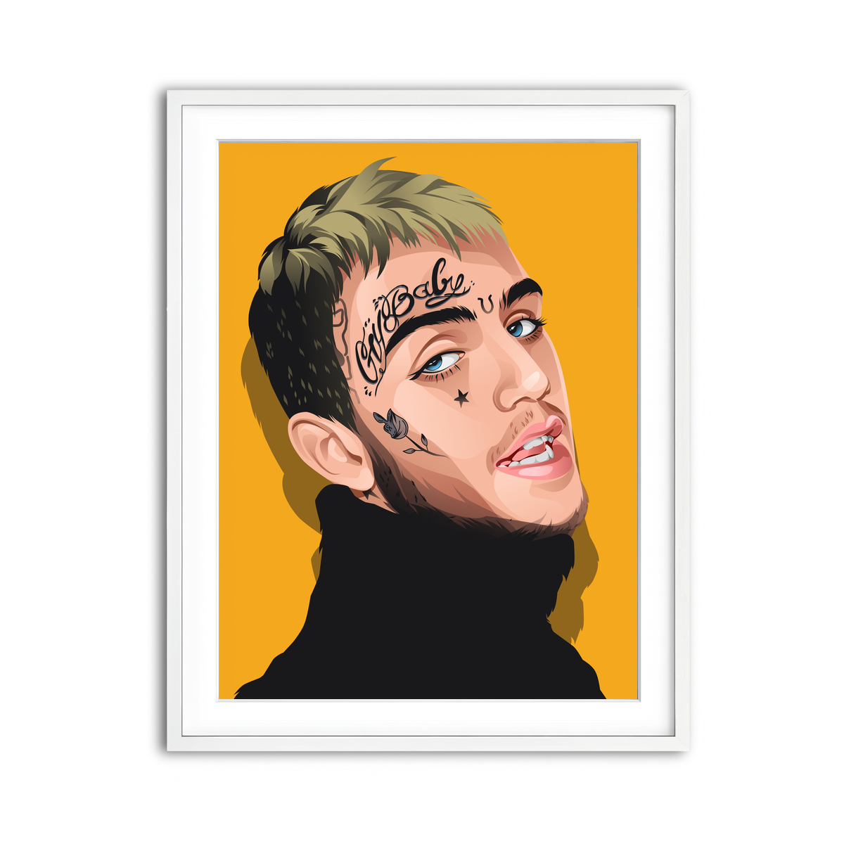 Framed Print 3x4 White