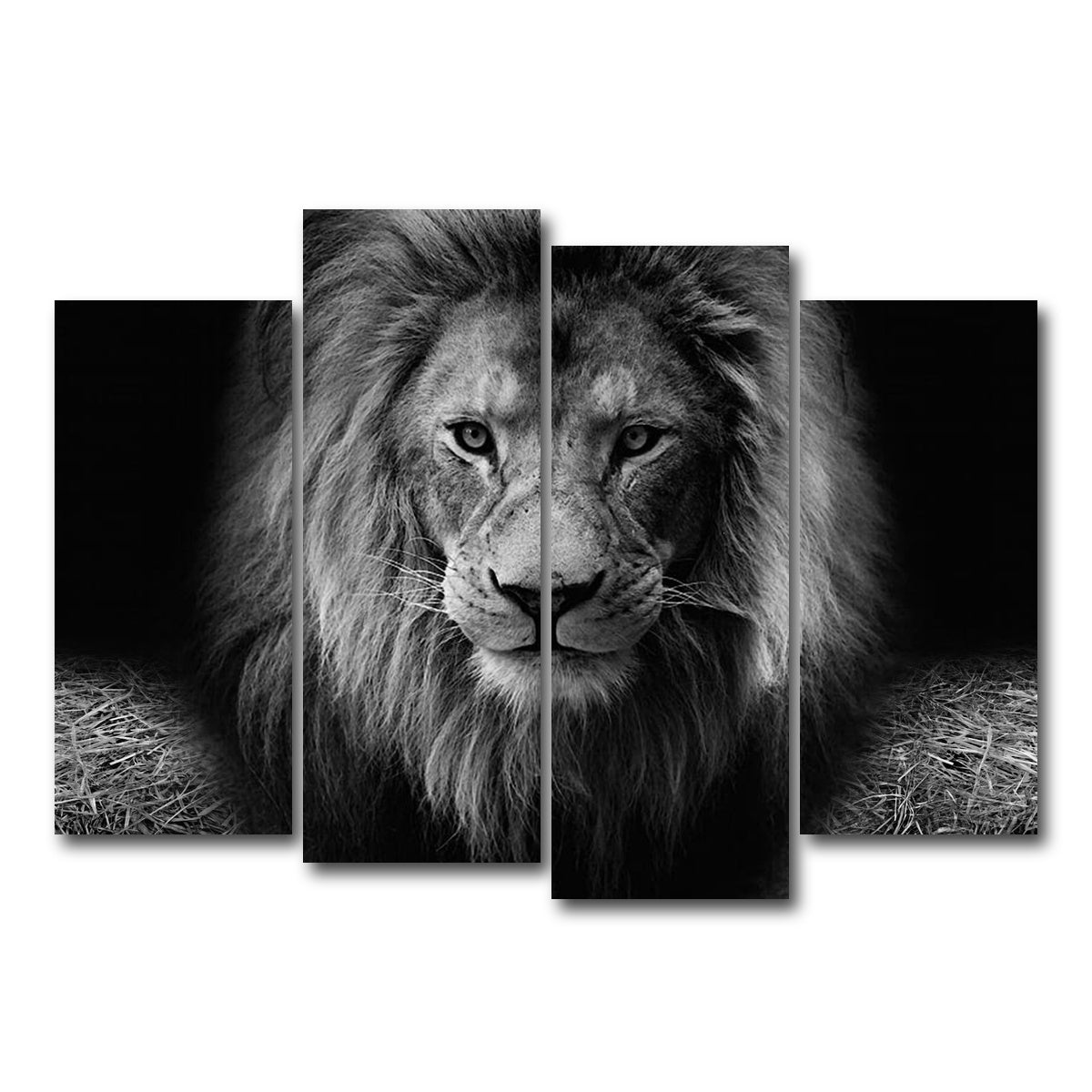 AUTO-MOCKUP WHITE | Lion head | 4 Piece | Gallery Wrap Canvas | group=4_normal
