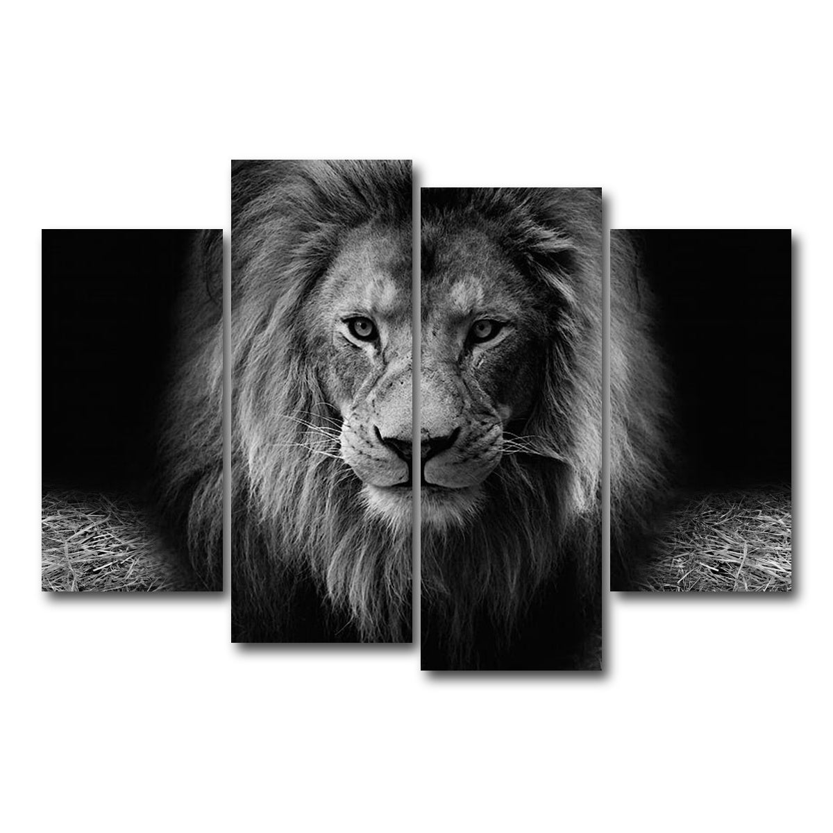 AUTO-MOCKUP WHITE | Lion head | 4 Piece | Gallery Wrap Canvas | group=4_short