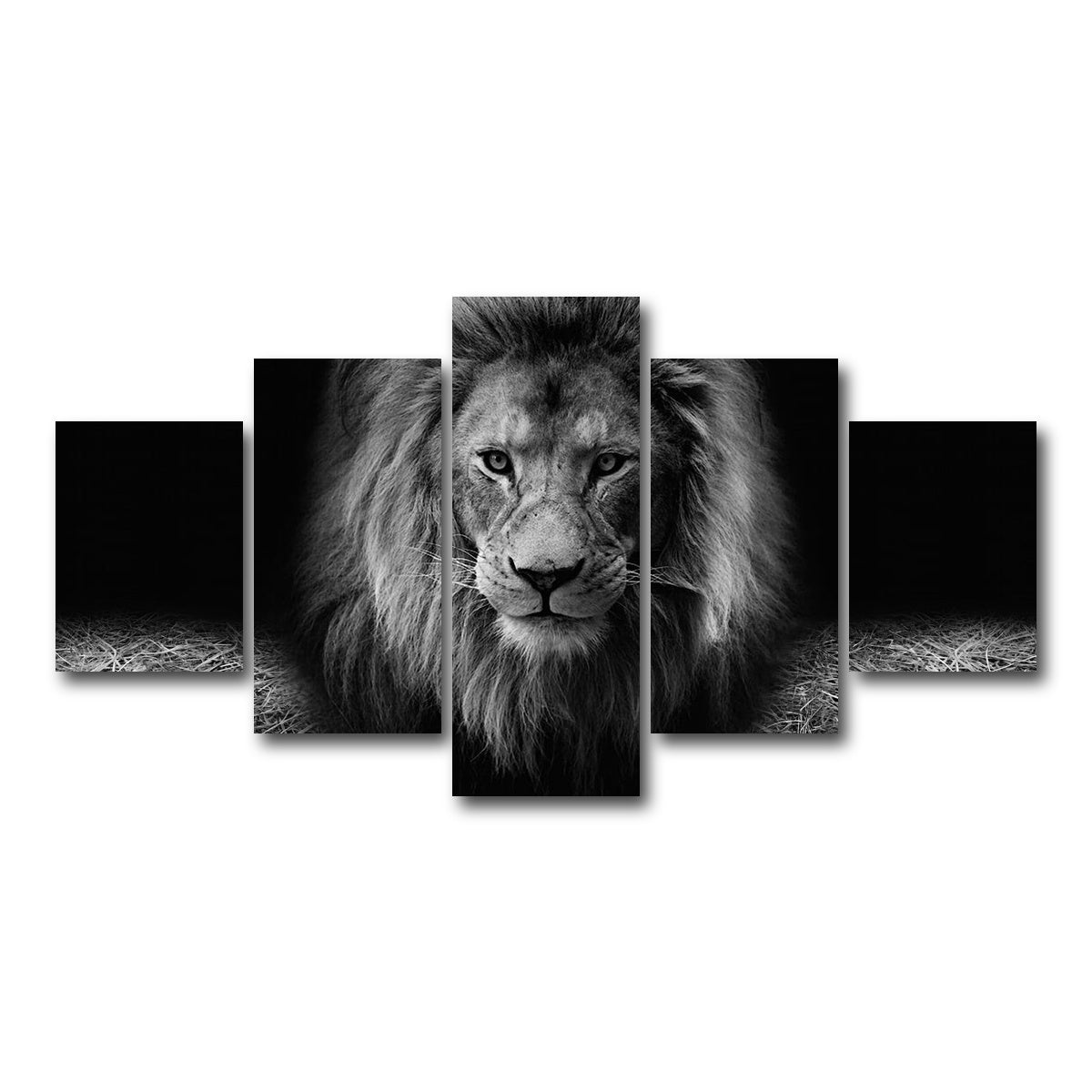 AUTO-MOCKUP WHITE | Lion head | 5 Piece | Gallery Wrap Canvas | group=5_short
