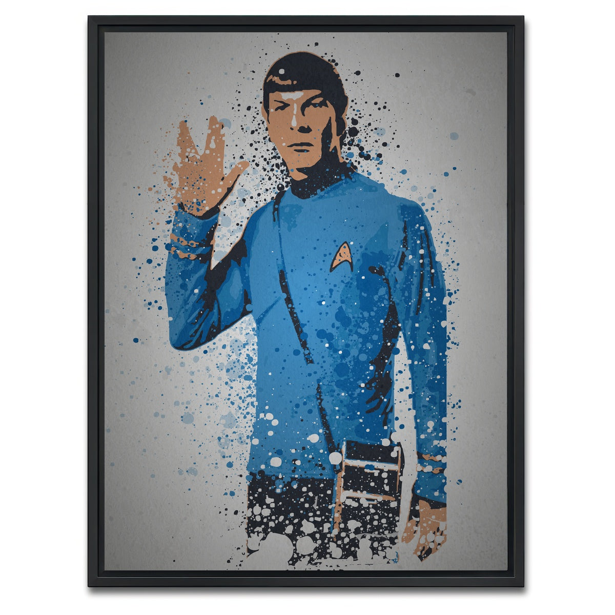AUTO-MOCKUP WHITE | Live Long And Prosper | 1 Piece | Black Framed Canvas | group=3x4