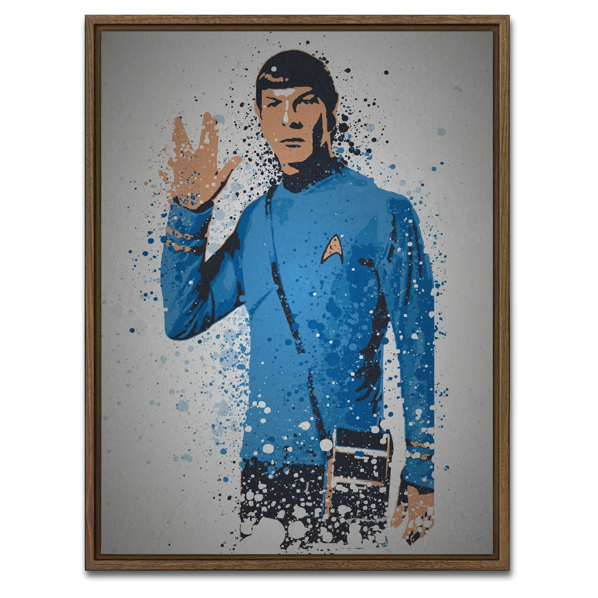 AUTO-MOCKUP WHITE | Live Long And Prosper | 1 Piece | Walnut Framed Canvas | group=3x4
