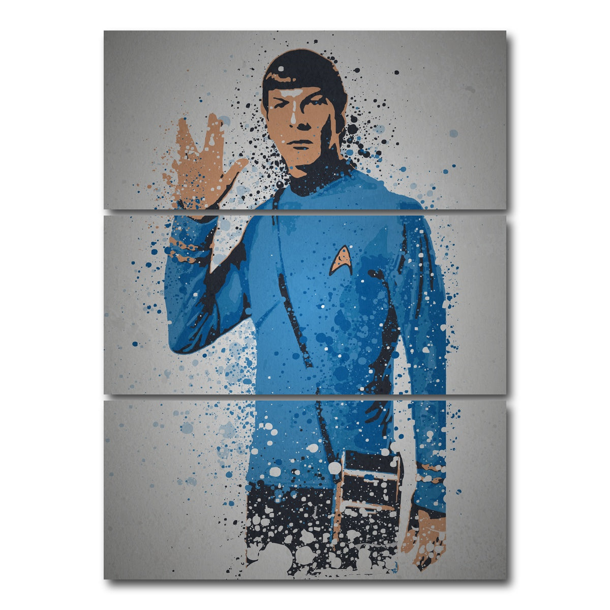 AUTO-MOCKUP WHITE | Live Long And Prosper | 3 Piece | Gallery Wrap Canvas | group=8x18_stacked
