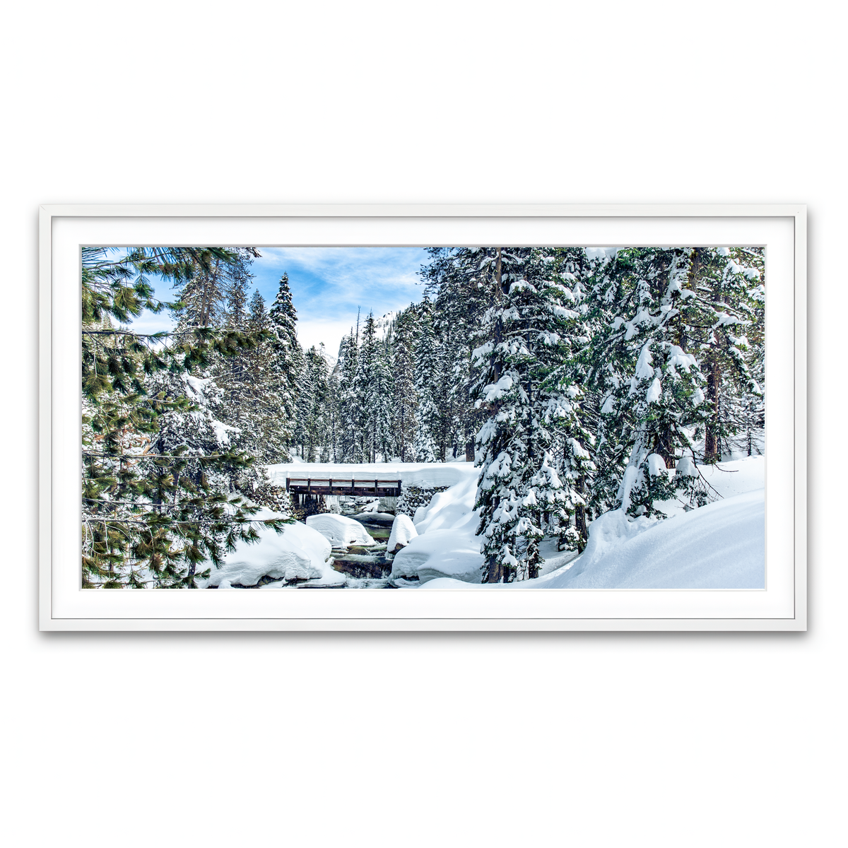 Framed Print 2x1 White