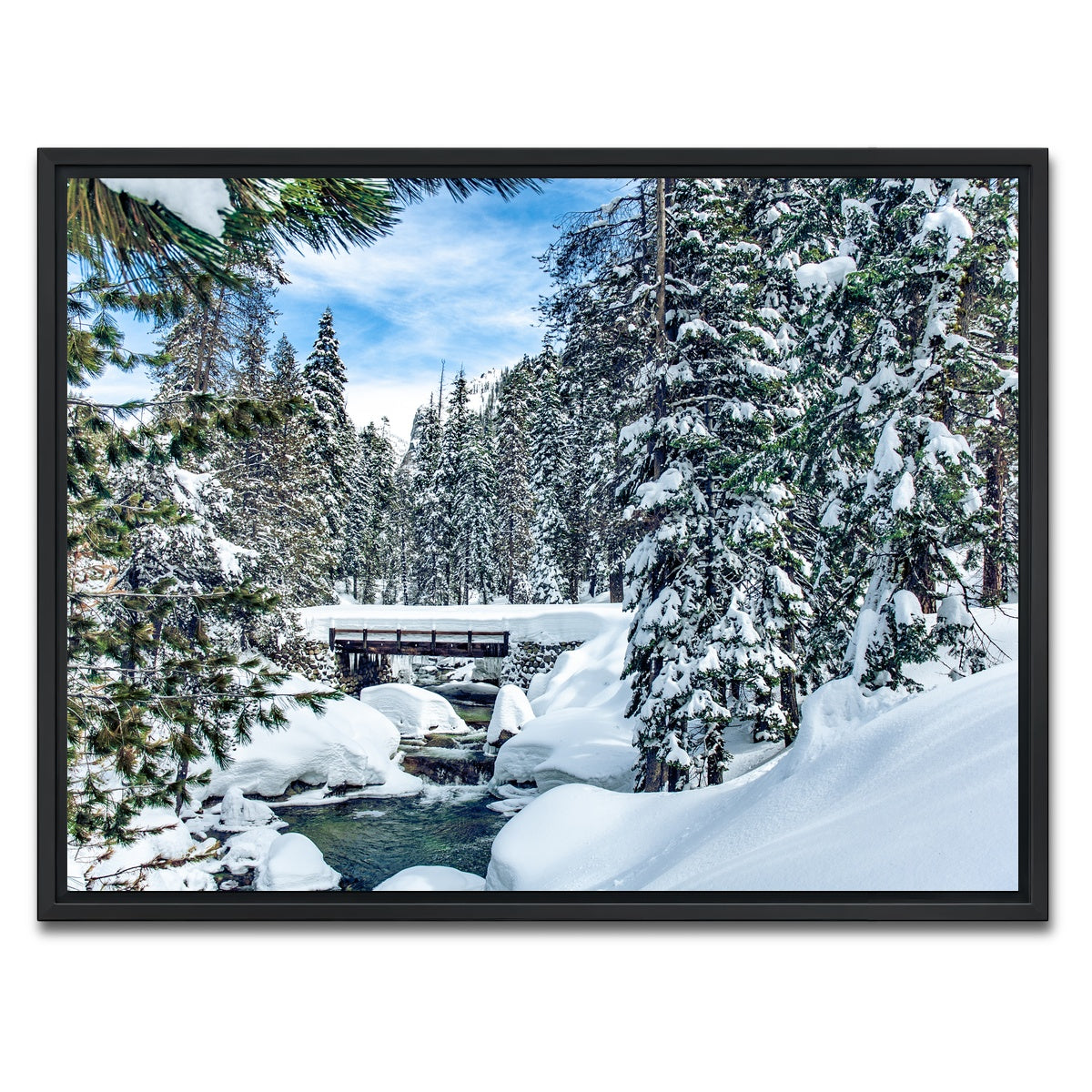 AUTO-MOCKUP WHITE | Lodgepool Bridge | 1 Piece | Black Framed Canvas | group=4x3