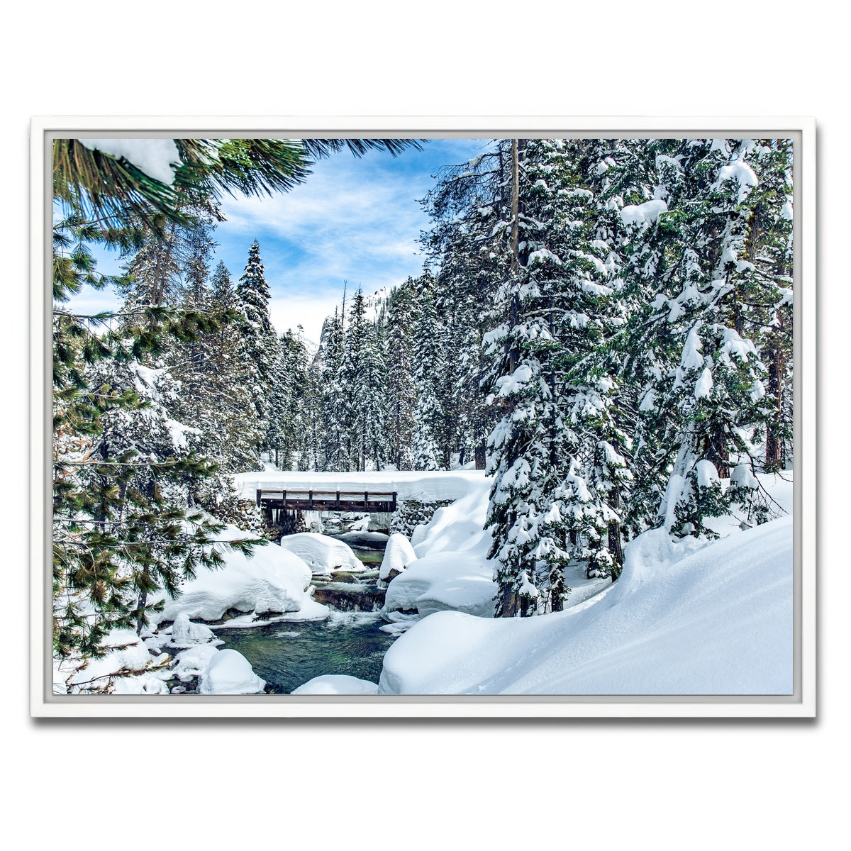 AUTO-MOCKUP WHITE | Lodgepool Bridge | 1 Piece | White Framed Canvas | group=4x3