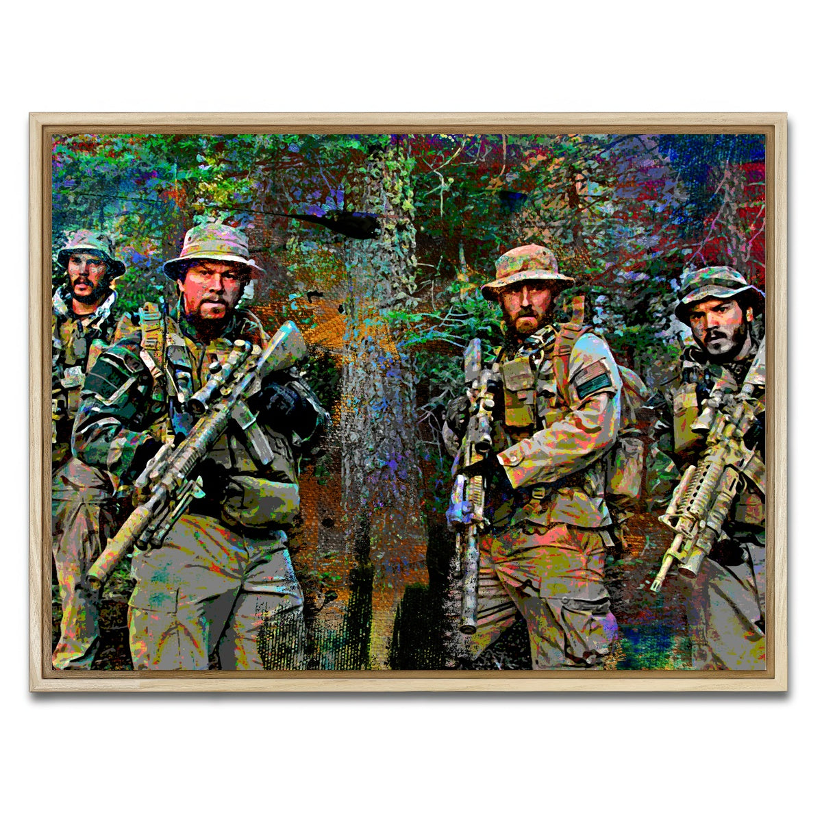 AUTO-MOCKUP WHITE | Lone Survivor Crew | 1 Piece | Natural Framed Canvas | group=4x3