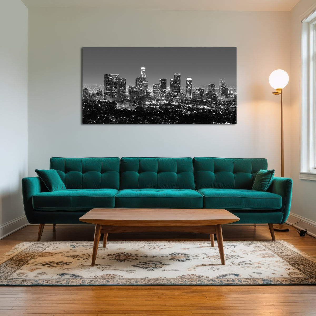 AUTO-MOCKUP ROOM | Los Angeles Skyline Wall Art