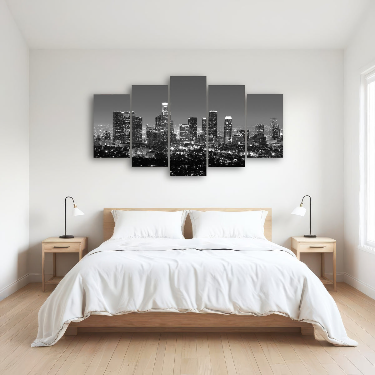 AUTO-MOCKUP ROOM | Los Angeles Skyline Wall Art