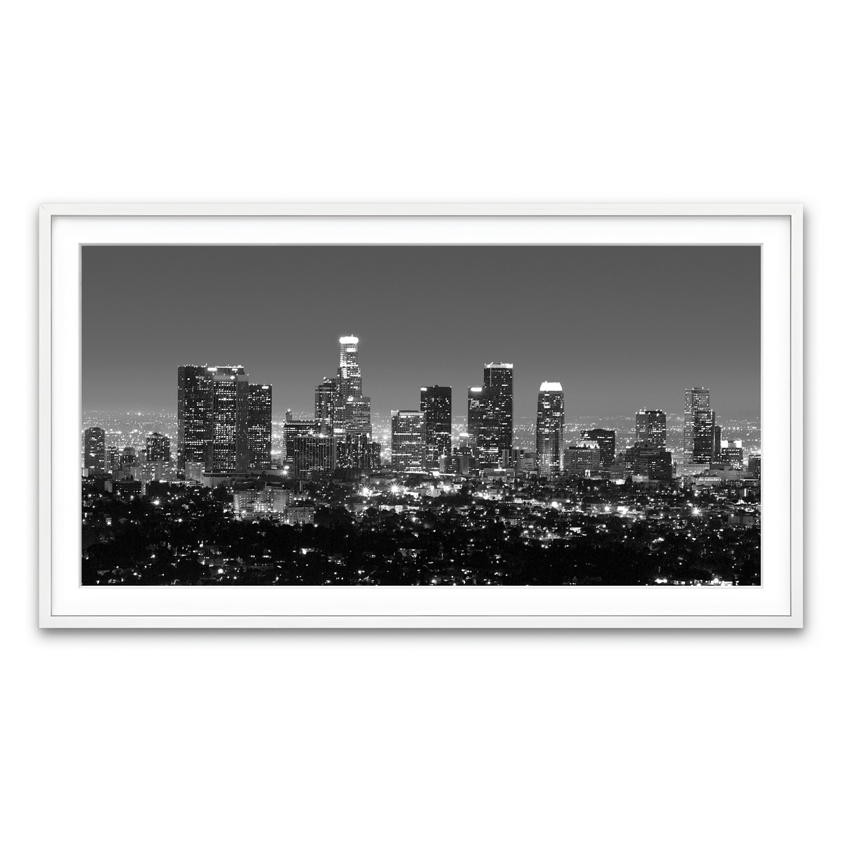 Framed Print 2x1 White