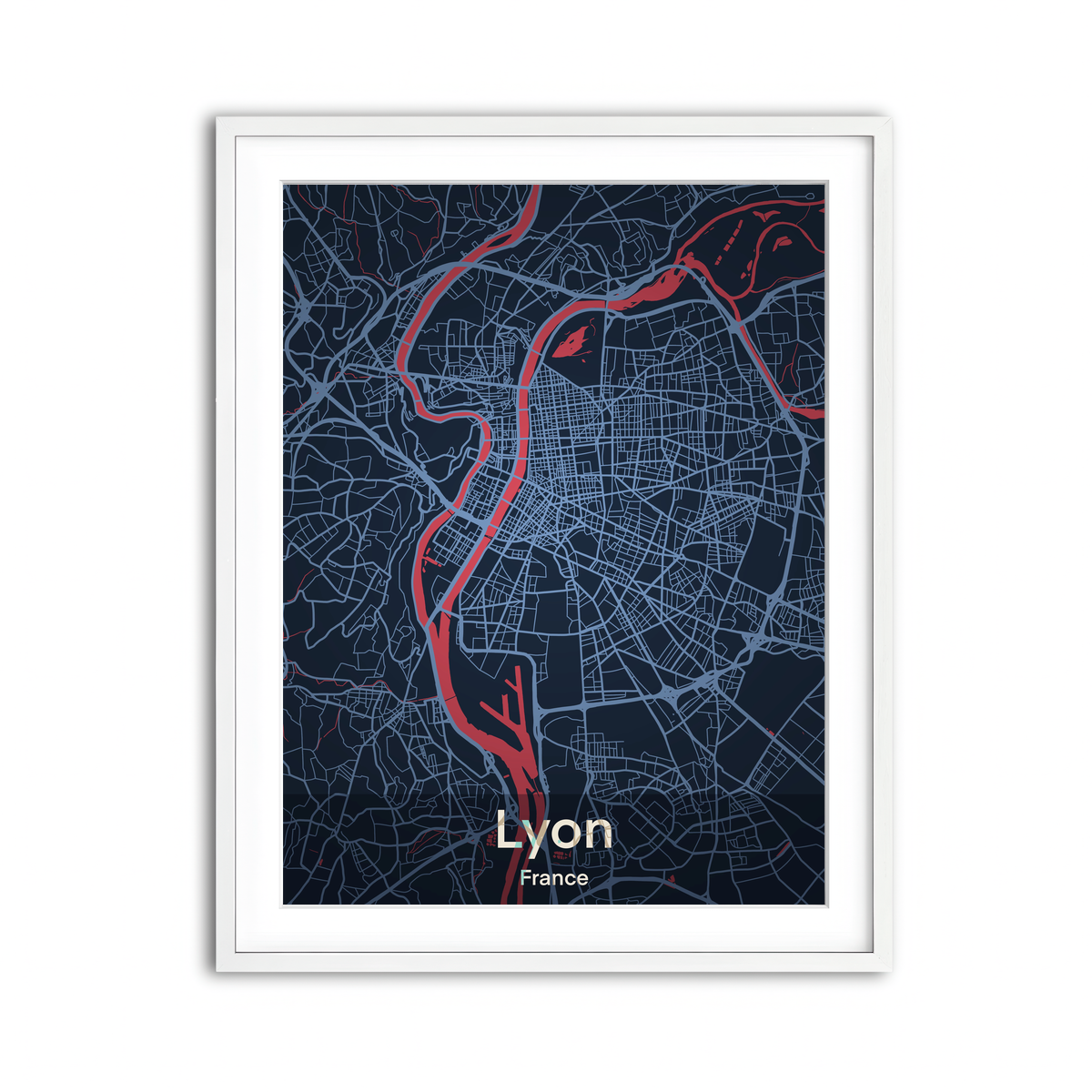 Framed Print 3x4 White